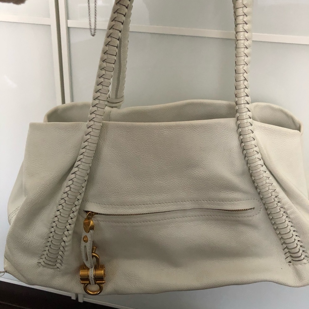 SALVATORE FERRAGAMO white purse/handbag